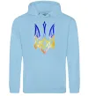 Чоловіча толстовка (худі) Герб палає Блакитний фото