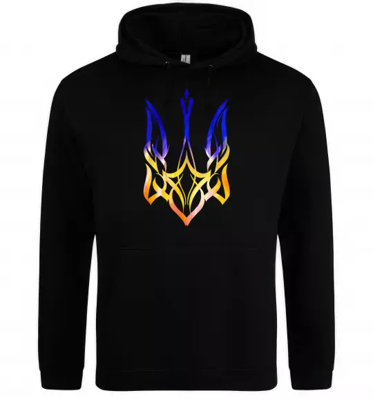 Жіноча толстовка (худі) Герб палає Чорний фото