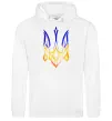 Жіноча толстовка (худі) Герб палає Білий фото