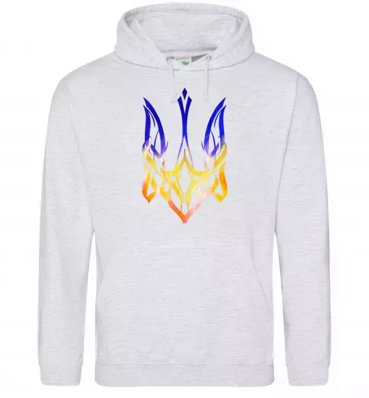 Жіноча толстовка (худі) Герб палає Сірий меланж фото