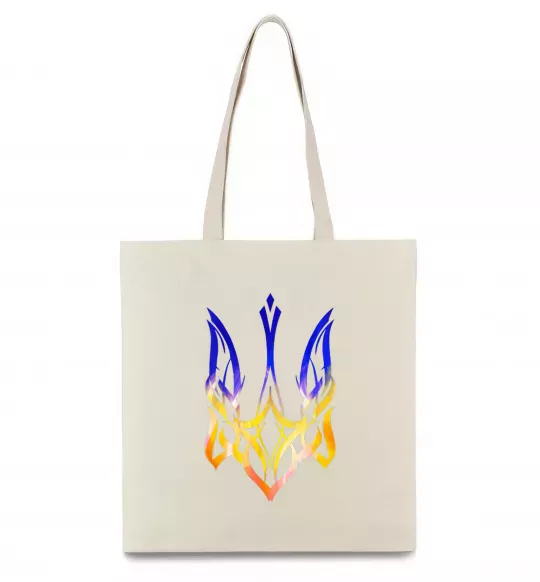 Еко-сумка Герб палає Бежевий фото