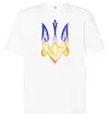 Футболка Оверсайз Герб палає Білий фото