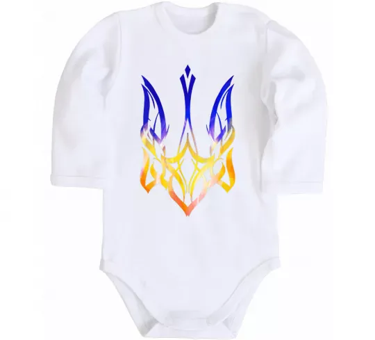 Дитячий бодік Герб палає Білий фото