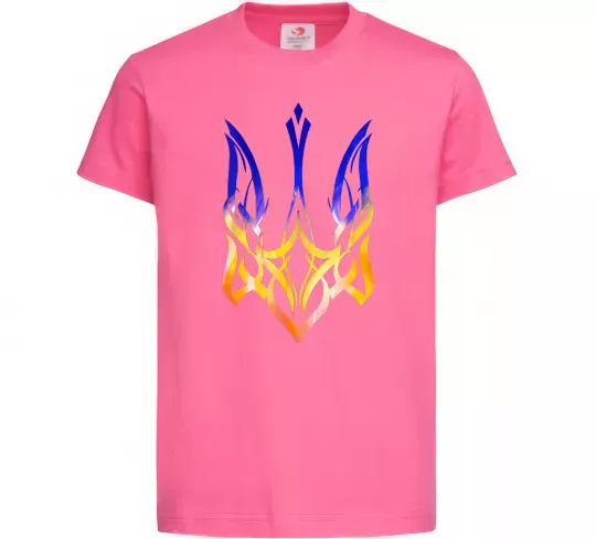 Детская футболка Герб палає Ярко-розовый фото