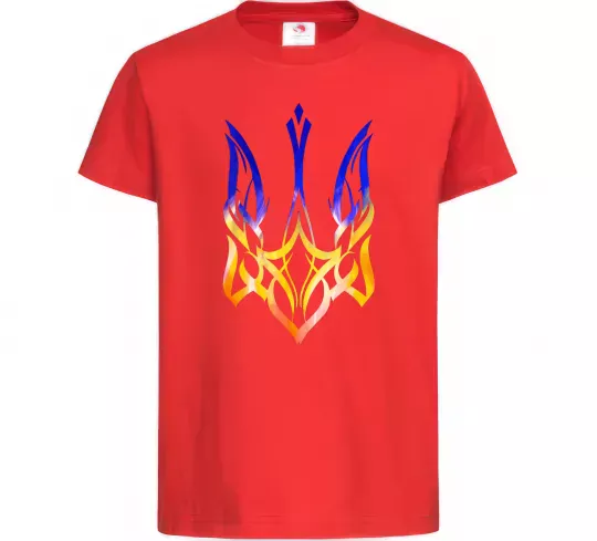 Детская футболка Герб палає Красный фото