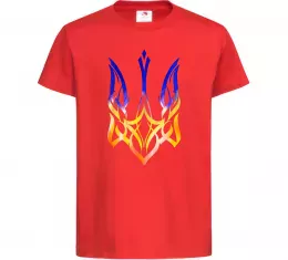 Дитяча футболка Герб палає Червоний фото