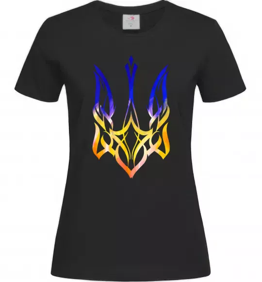 Жіноча футболка Герб палає Чорний фото