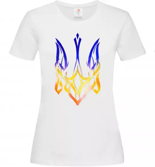 Жіноча футболка Герб палає Білий фото