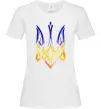 Жіноча футболка Герб палає Білий Жіноча футболка Герб палає Білий фото