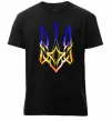 Чоловіча преміум футболка Герб палає Чорний фото