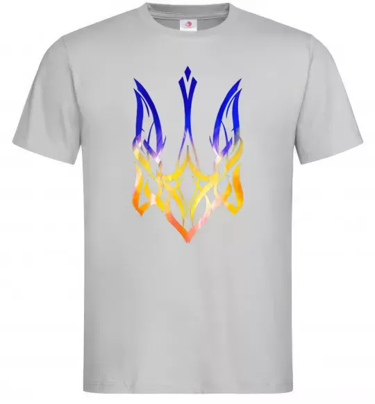 Чоловіча футболка Герб палає Сірий фото