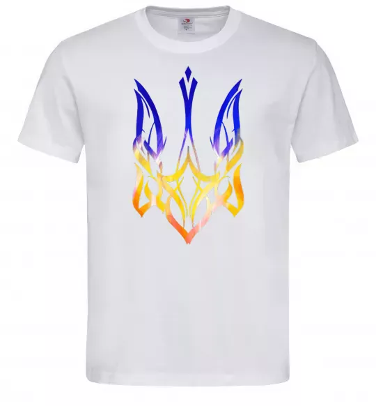 Чоловіча футболка Герб палає Білий фото