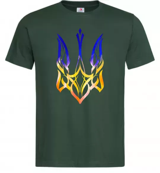 Чоловіча футболка Герб палає Темно-зелений фото
