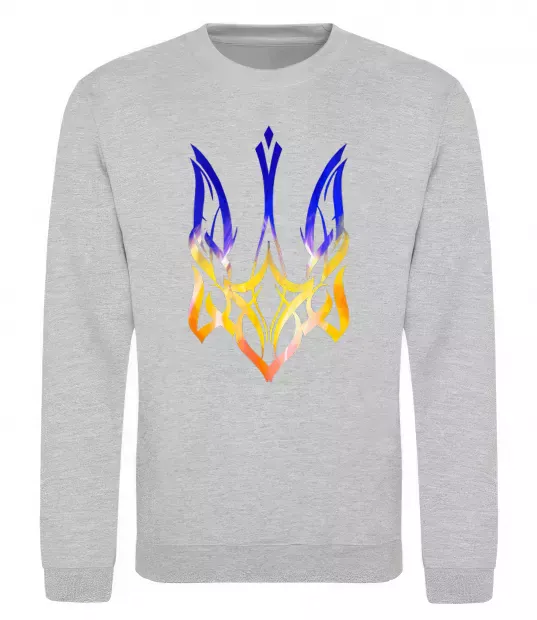 Свитшот Герб палає Серый меланж фото