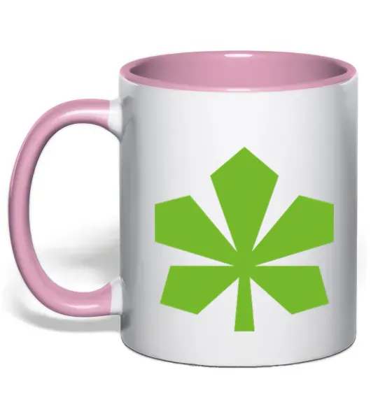 Чашка з кольоровою ручкою Каштан Київ Ніжно рожевий фото