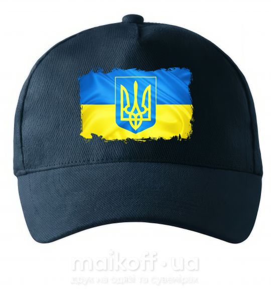 Кепка Прапор України з подряпинами Темно-синий фото