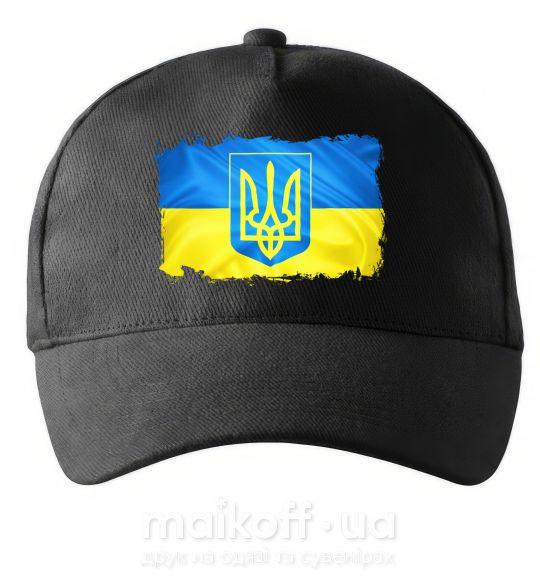 Кепка Прапор України з подряпинами Чорний фото