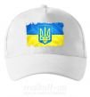 Кепка Прапор України з подряпинами Білий фото