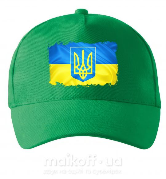 Кепка Прапор України з подряпинами Зелений фото