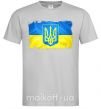 Чоловіча футболка Прапор України з подряпинами Сірий фото