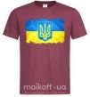 Чоловіча футболка Прапор України з подряпинами Бордовий фото