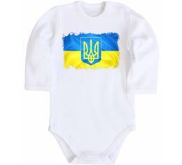 Детский боди Прапор України з подряпинами