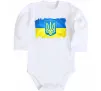 Детский боди Прапор України з подряпинами Белый фото