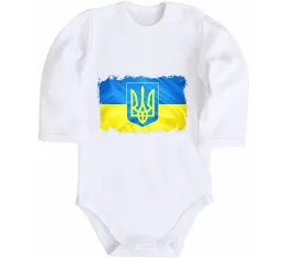 Дитячий бодік Україна карта Білий фото