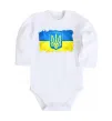 Дитячий бодік Прапор України з подряпинами Білий фото