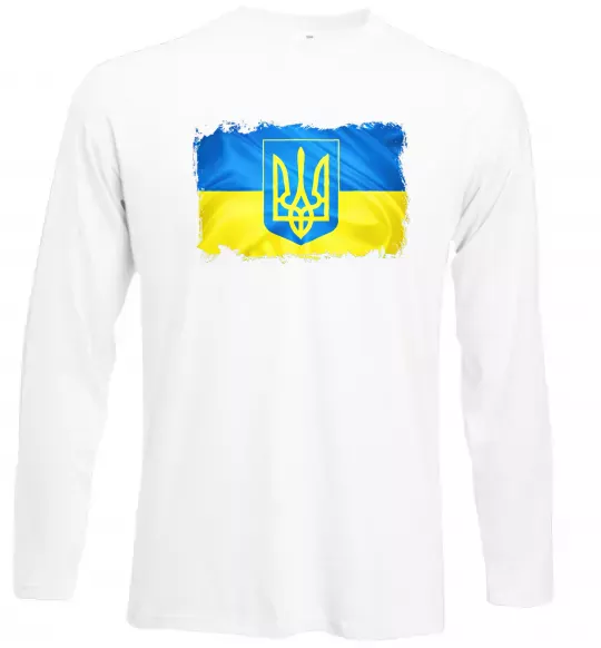 Лонгслив Прапор України з подряпинами Белый фото
