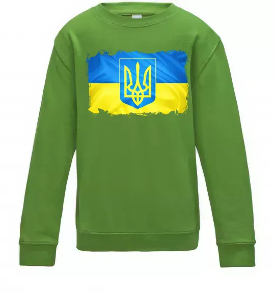 Детский Свитшот Прапор України з подряпинами Лаймовый фото