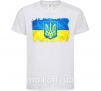 Дитяча футболка Прапор України з подряпинами Білий фото