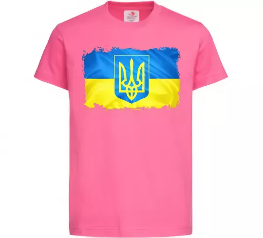 Детская футболка Прапор України з подряпинами Ярко-розовый фото