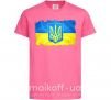 Дитяча футболка Прапор України з подряпинами Яскраво-рожевий фото