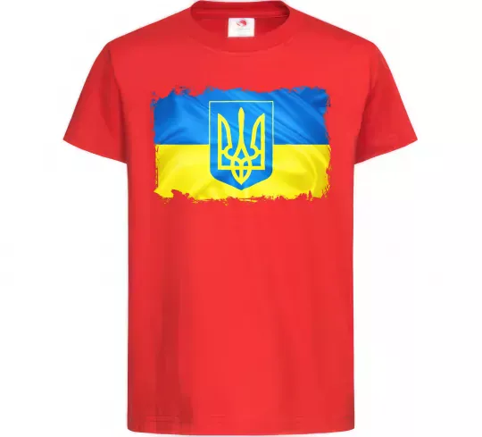 Детская футболка Прапор України з подряпинами Красный фото