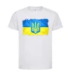Дитяча футболка Прапор України з подряпинами Білий фото