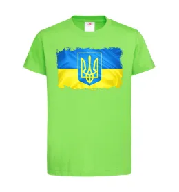 Дитяча футболка Серце в колір прапору України Чорний фото