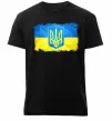 Чоловіча преміум футболка Прапор України з подряпинами Чорний Чоловіча преміум футболка Прапор України з подряпинами Чорний фото