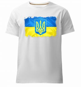 Мужская премиум футболка Прапор України з подряпинами