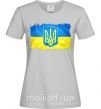 Жіноча футболка Прапор України з подряпинами Сірий фото