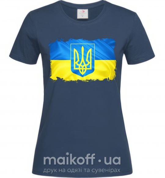 Женская футболка Прапор України з подряпинами Темно-синий фото