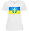 Жіноча футболка Прапор України з подряпинами Білий Жіноча футболка Прапор України з подряпинами Білий фото
