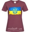 Женская футболка Прапор України з подряпинами Бордовый фото