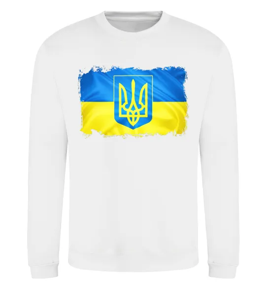 Свитшот Прапор України з подряпинами Белый фото
