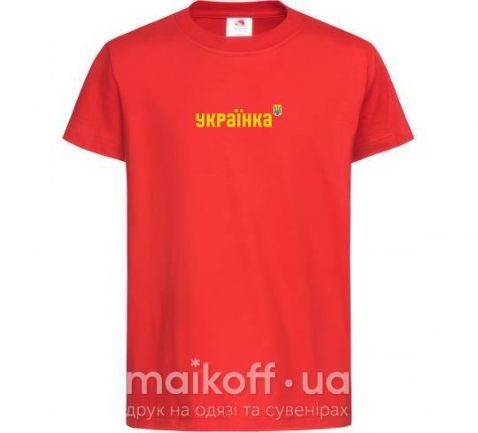 Детская футболка Українка Красный фото
