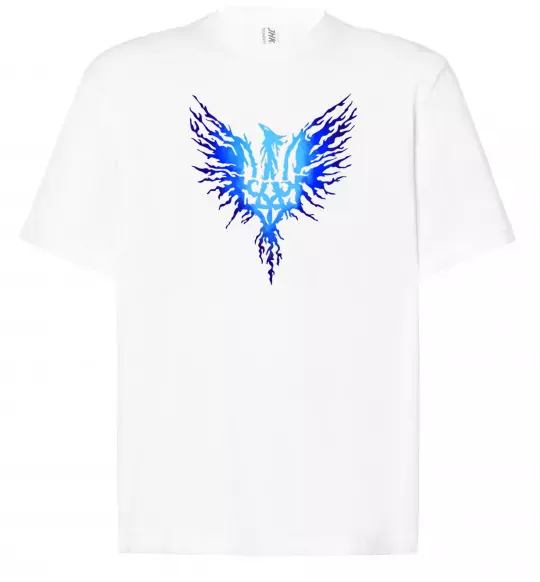 Футболка Оверсайз Герб птах блакитний Белый фото