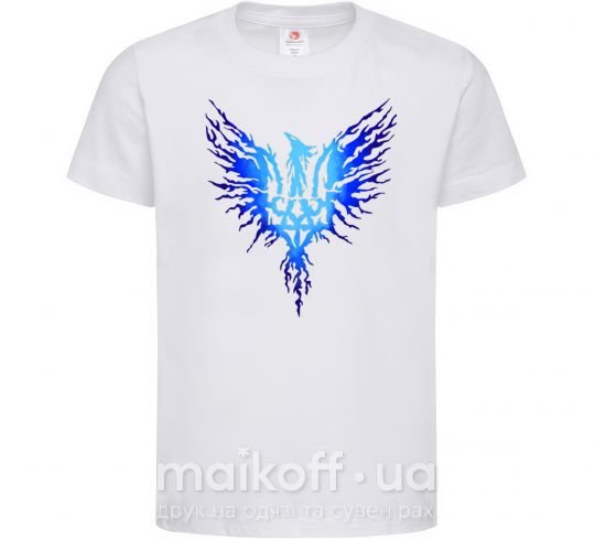 Дитяча футболка Герб птах блакитний Білий фото