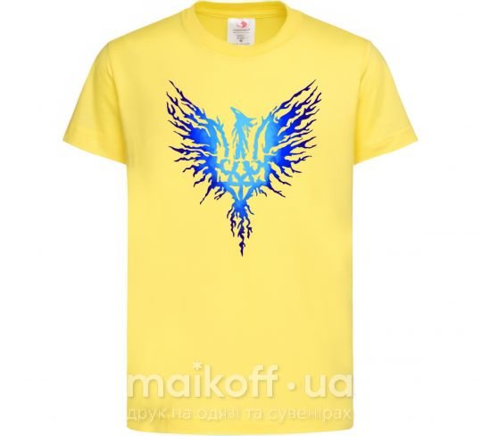 Дитяча футболка Герб птах блакитний Лимонний фото