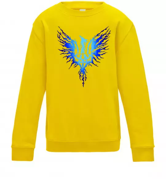 Детский Свитшот Герб птах блакитний Солнечно желтый фото