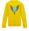 Детский Свитшот Герб птах блакитний Солнечно желтый фото